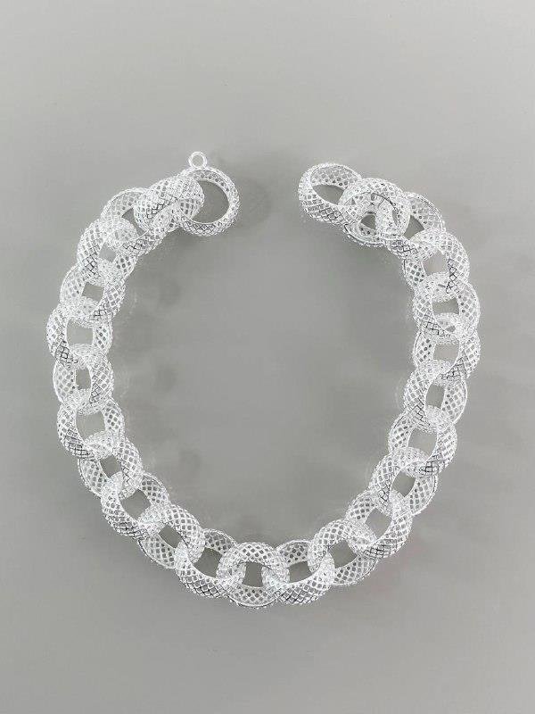 PULSEIRA ELO REDONDO RENDA ITALIANA 17,5CM