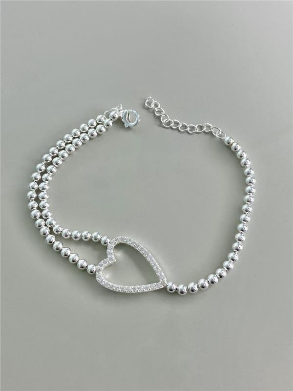 PULSEIRA BOLINHA C/CORAÇÃO 16CM+3CM EXTENSOR