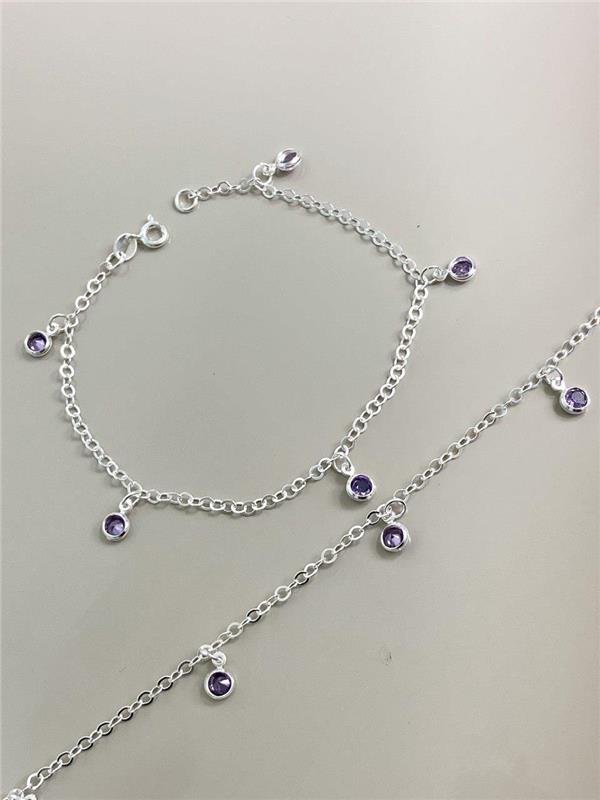 PULSEIRA C/PINGENTE PONTO LUZ REDONDO