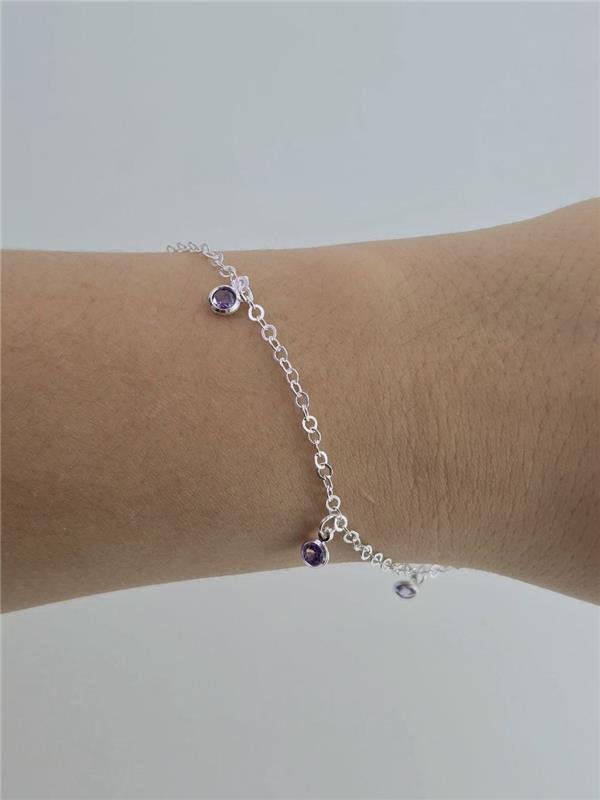 PULSEIRA C/PINGENTE PONTO LUZ REDONDO