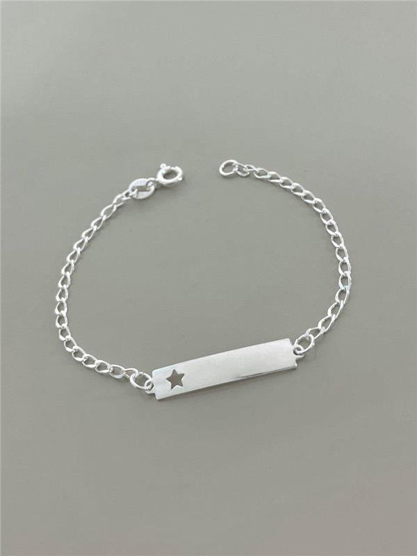 PULSEIRA INFANTIL PLAQUINHA/ESTRELA 14CM