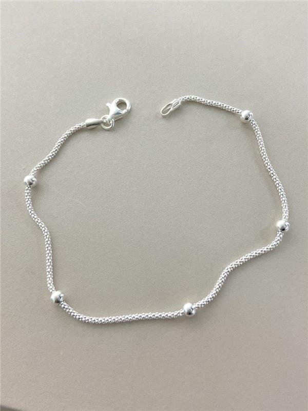 PULSEIRA PIPOCA C/BOLINHA 3MM 18CM
