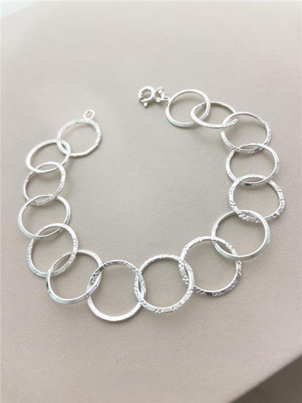 PULSEIRA ELO REDONDO C/DETALHE 19,5CM