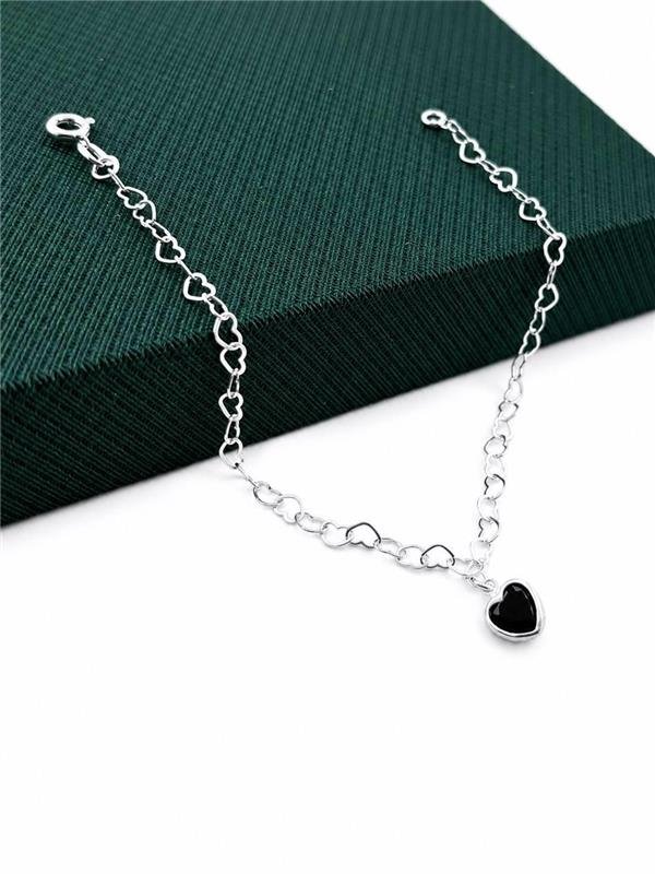 PULSEIRA ELO CORAÇÃO C/PINGENTE PONTO LUZ 18CM