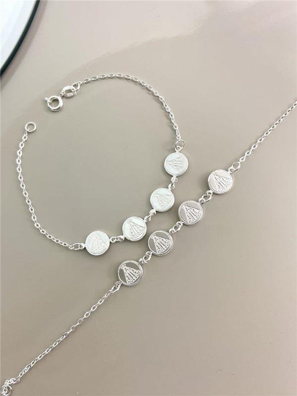 PULSEIRA MEDALHA NS APARECIDA FIXA 18,5CM