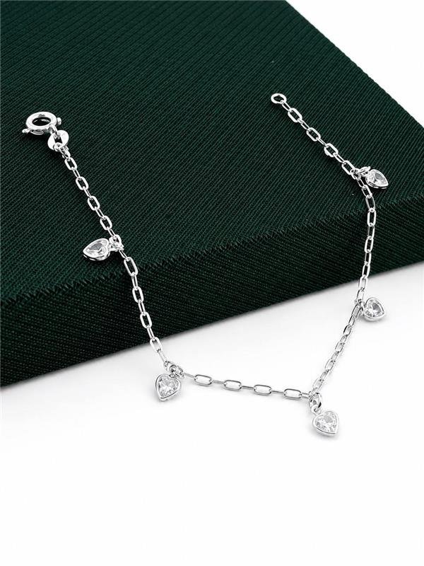 PULSEIRA PINGENTE PONTO LUZ CORAÇÃO 18CM