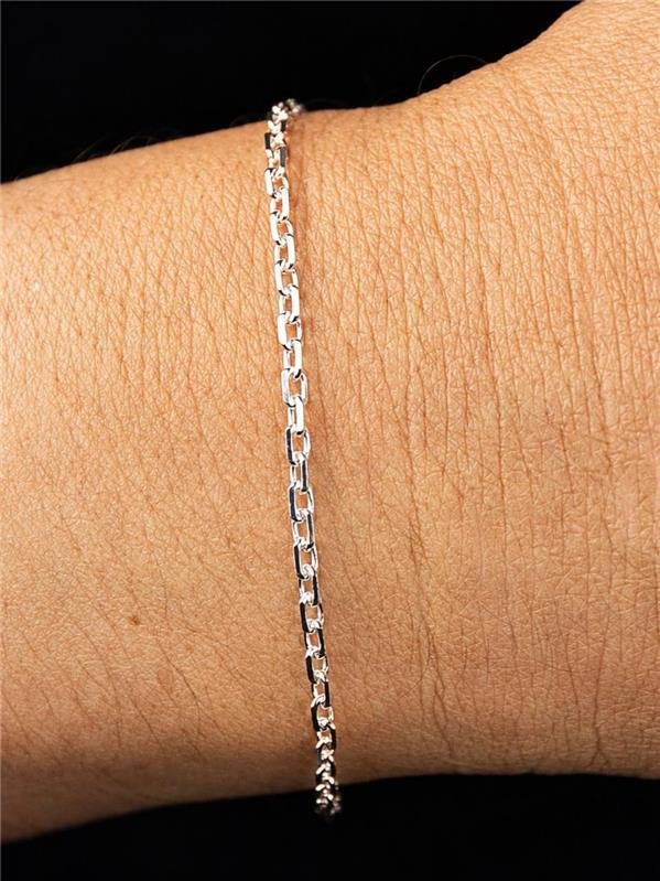 PULSEIRA MASCULINA ELO CADEADO CURTO 20CM