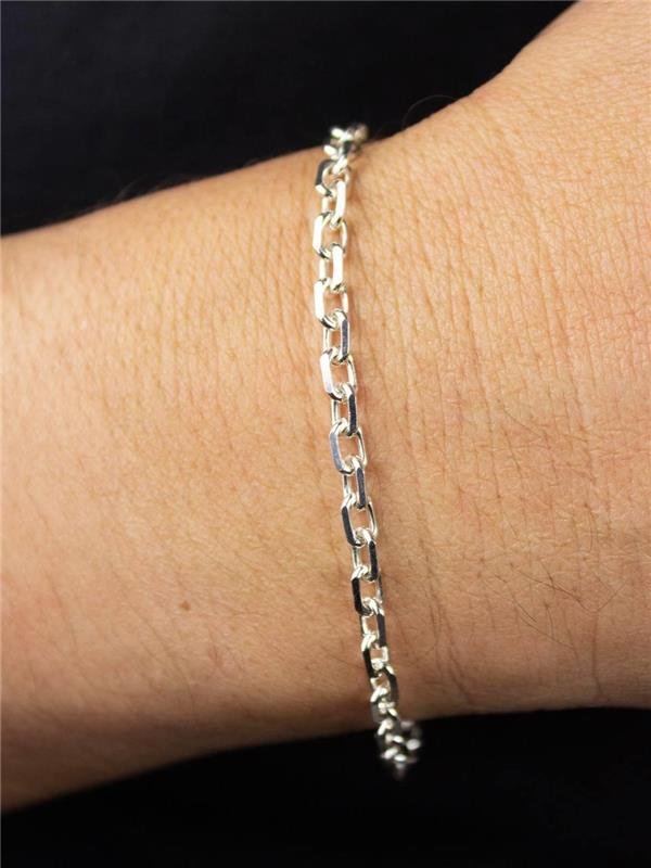 PULSEIRA MASCULINA ELO CADEADO 4MM 20,5CM