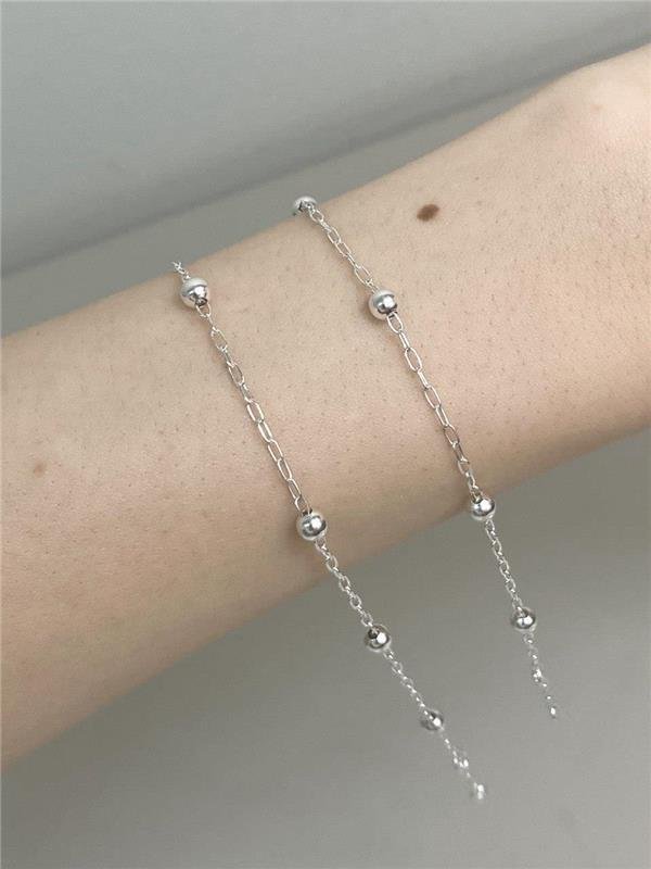 PULSEIRA ELO COM BOLINHA 3MM 19,5CM