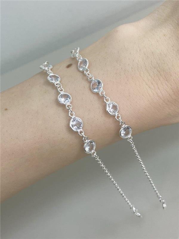 PULSEIRA ELO PORTUGUÊS C/PONTO LUZ REDONDO 18CM