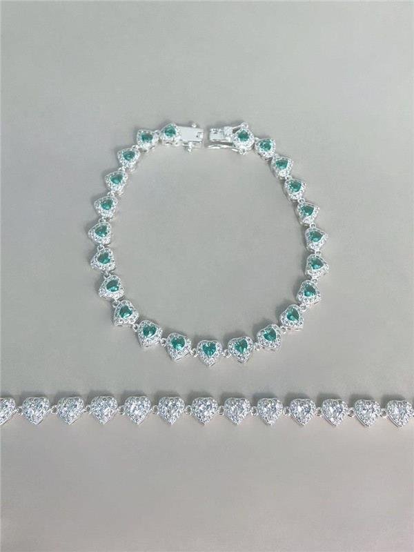 PULSEIRA RIVIERA CORAÇÃO 6MM 18CM
