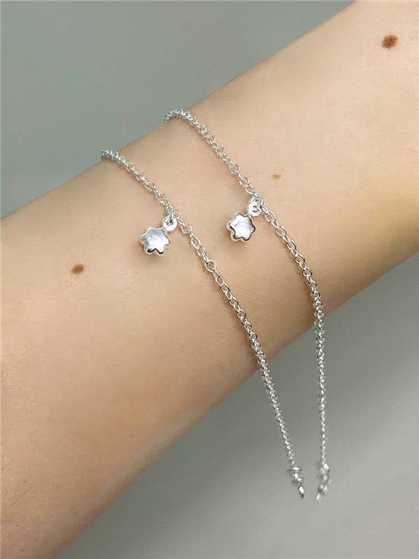 PULSEIRA ELO COM PINGENTE ESTRELA ÚNICA 20CM