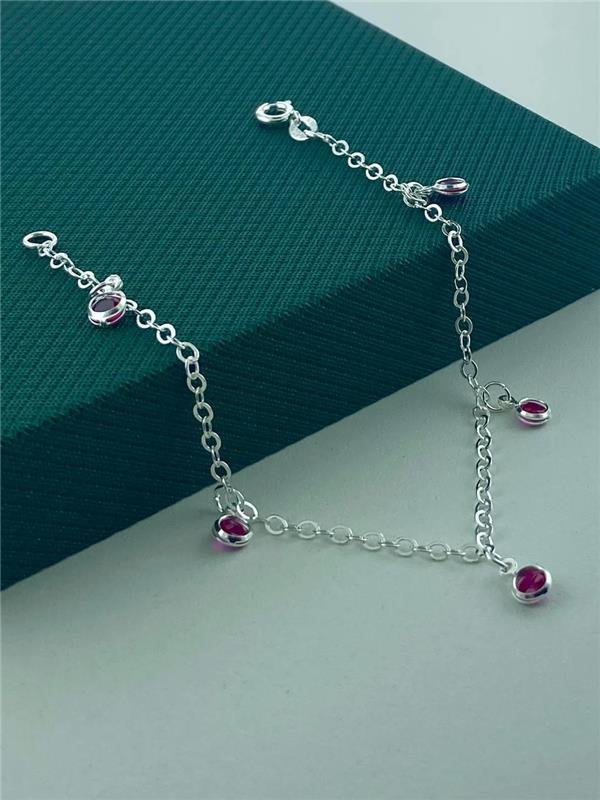 PULSEIRA COM PINGENTE PONTO LUZ REDONDO 18CM