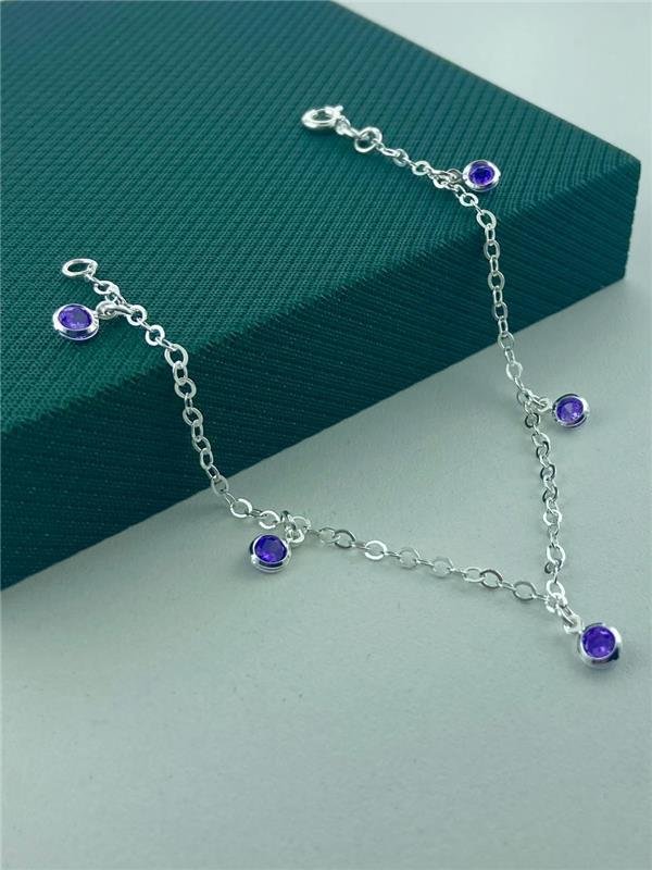 PULSEIRA COM PINGENTE PONTO LUZ REDONDO 18CM