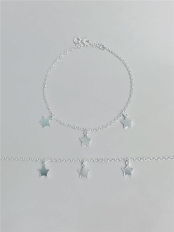 PULSEIRA ELO PINGENTE ESTRELA LISA 20CM