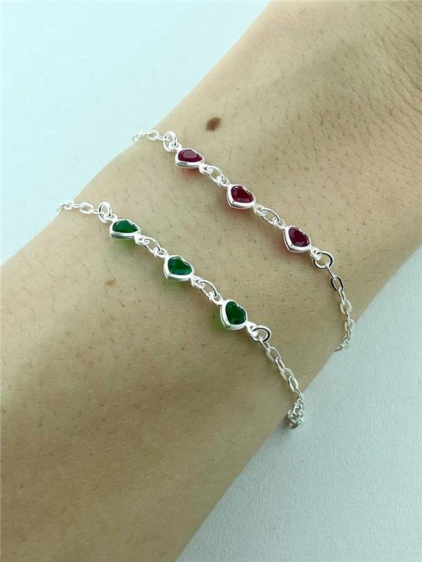 PULSEIRA INFANTIL PONTO LUZ CORAÇÃO FIXO 14,5CM