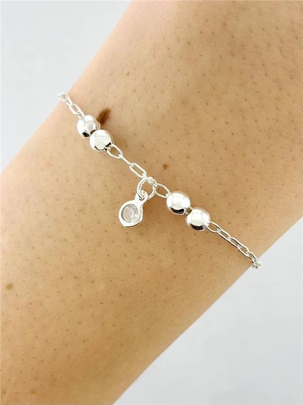 PULSEIRA INFANTIL BOLINHA E PONTO LUZ REDONDO 15CM