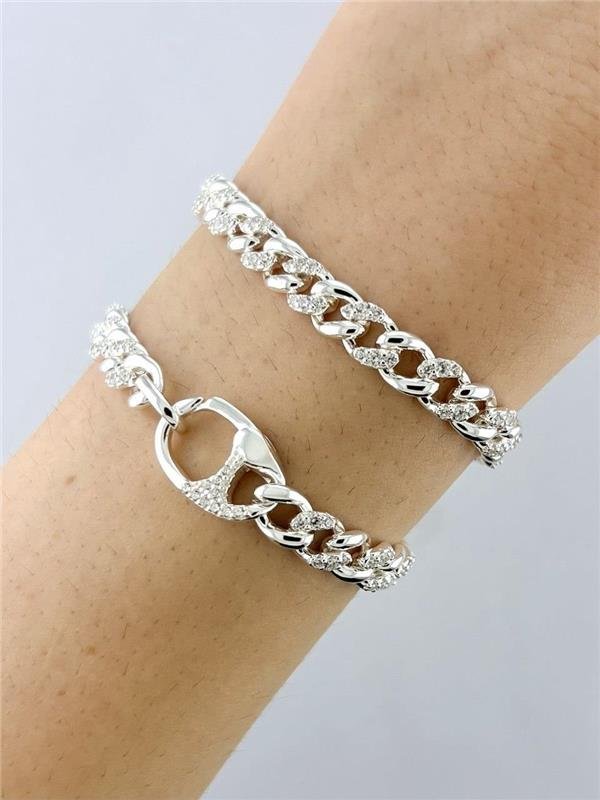 PULSEIRA GRUMET COM ZIRCÔNIA 5MM 18,5CM