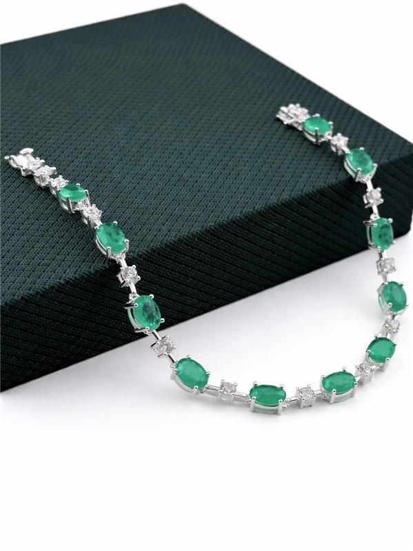 PULSEIRA RIVIERA ZIRCÔNIA OVAL FUSION E PONTO LUZ 18CM
