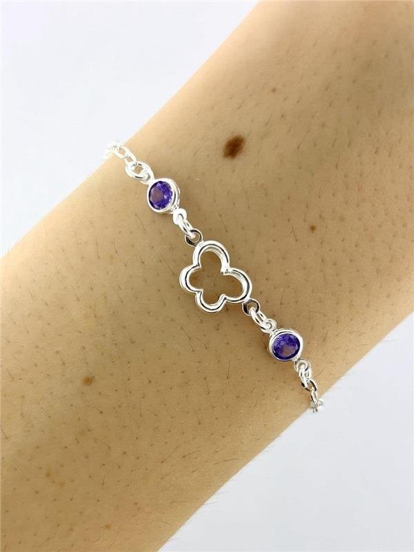 PULSEIRA BORBOLETA VAZADA E PONTO LUZ 18,5CM