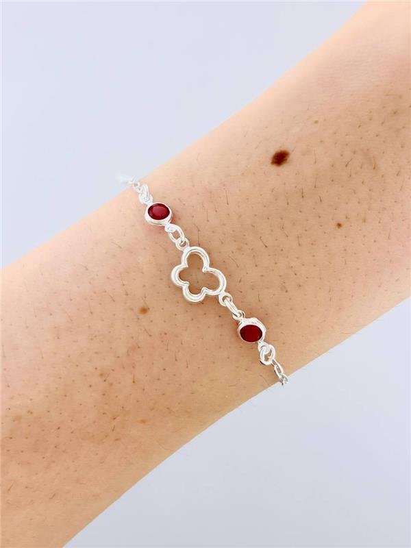 PULSEIRA BORBOLETA VAZADA E PONTO LUZ 18,5CM
