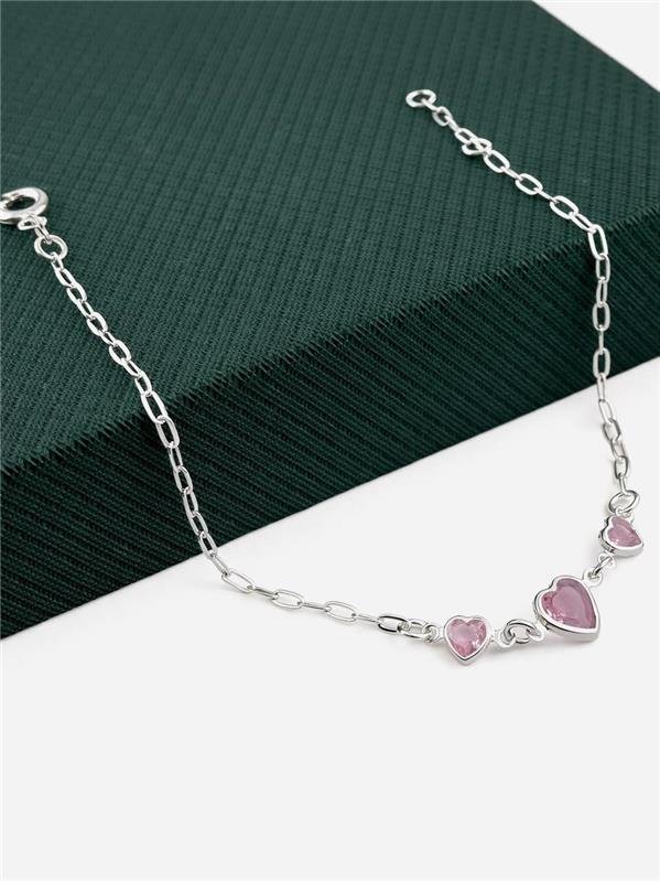 PULSEIRA 3 PONTO LUZ EM CORAÇÃO 18,5CM