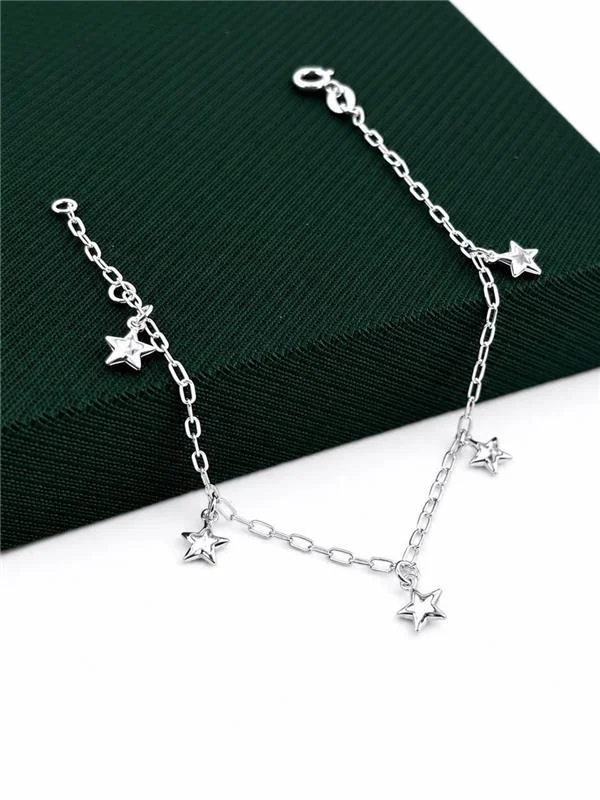 PULSEIRA C/PINGENTE PONTO LUZ ESTRELA 18CM