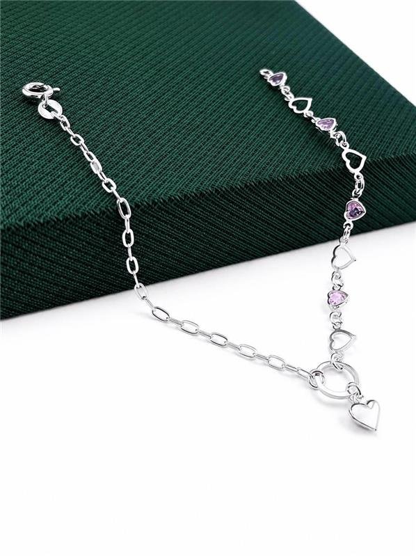 PULSEIRA CÍRCULO CORAÇÃO E PONTO LUZ 18,5CM