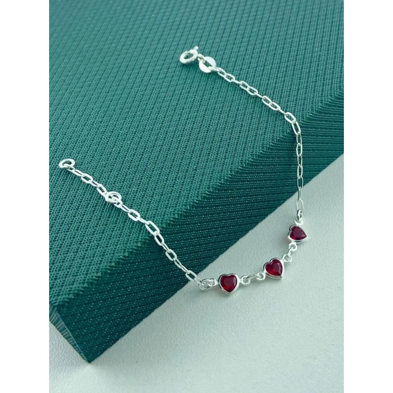 PULSEIRA INFANTIL PONTO LUZ CORAÇÃO FIXO 14,5CM