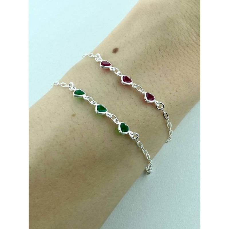 PULSEIRA INFANTIL PONTO LUZ CORAÇÃO FIXO 14,5CM