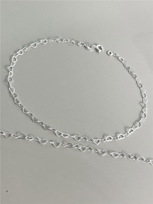 TORNOZELEIRA TODA EM CORAÇÃO 23,5CM